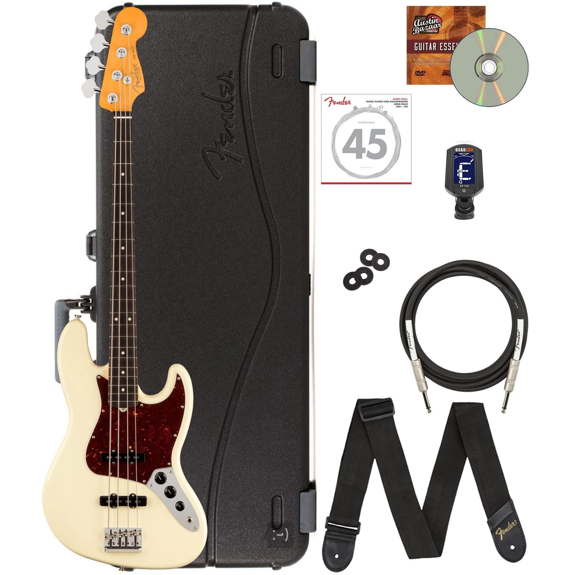 chos　Fender Jazz Bass サンバースト ケース付き Amazon.com: Fender American Professional II Jazz Bass - Olympic